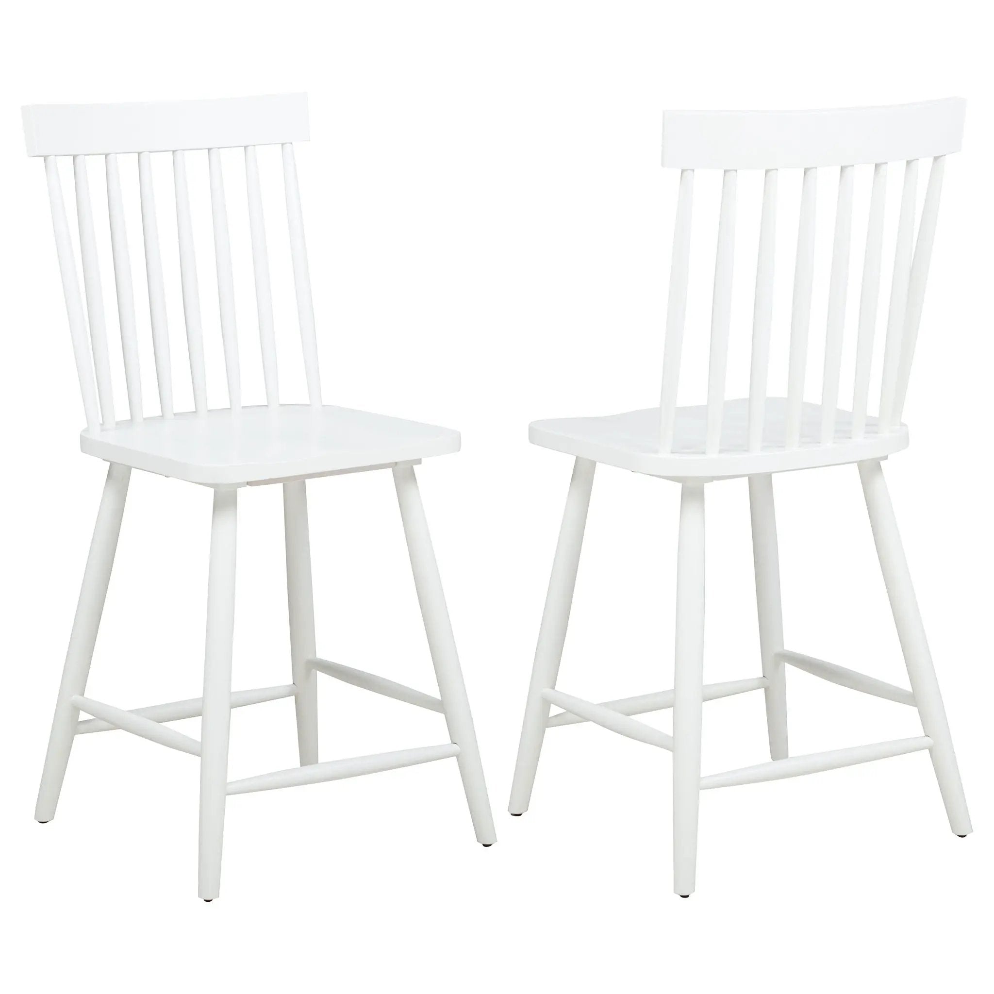 Andrews Windsor Counter Height Dining Side Chair White (Set of 2) by Unique Piece Furniture