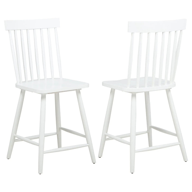 Andrews Windsor Counter Height Dining Side Chair White (Set of 2) by Unique Piece Furniture