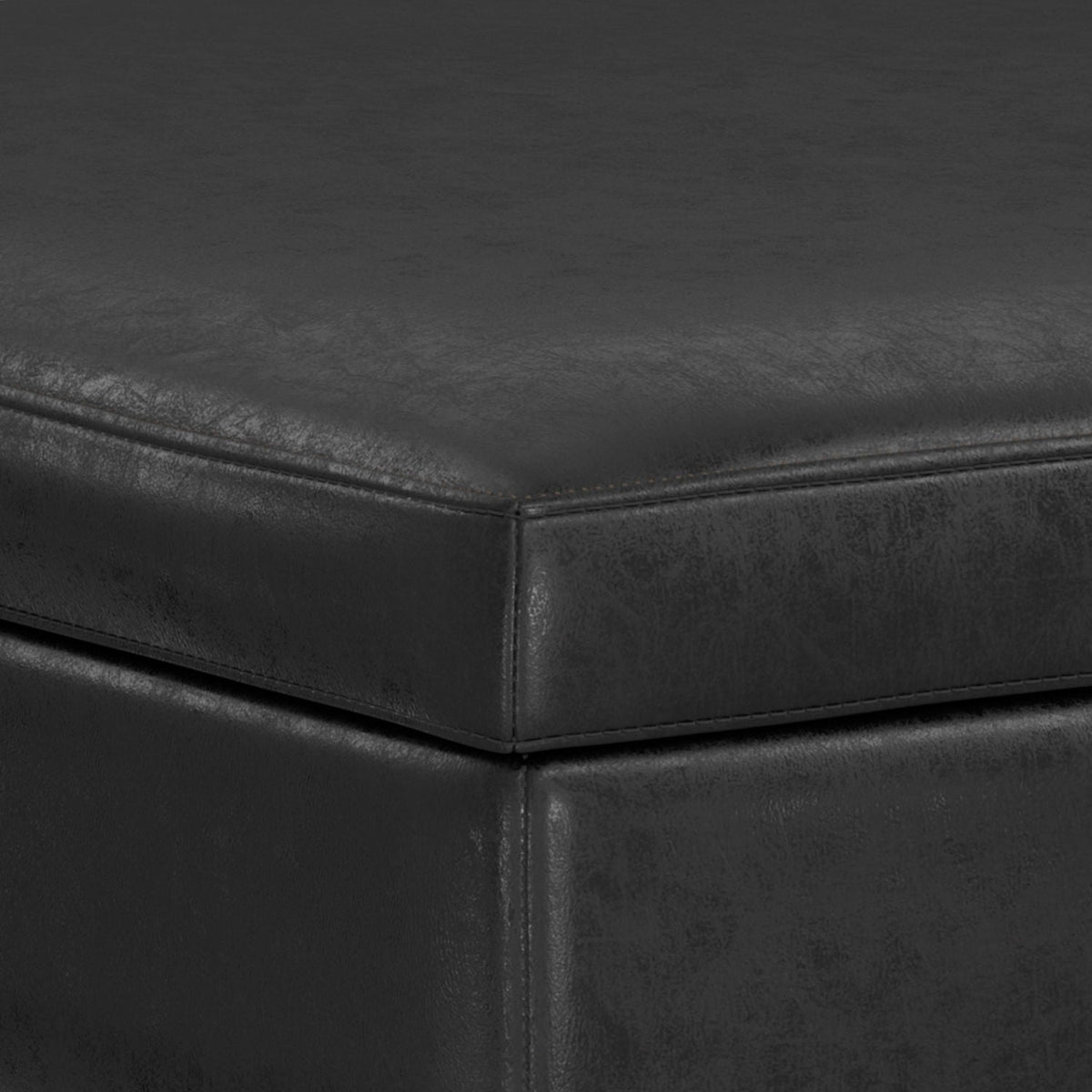 Multifunctional Square Coffee Table Storage Ottoman with Lift-Top Storage - Faux Leather or Fabric, photo 30 of 40