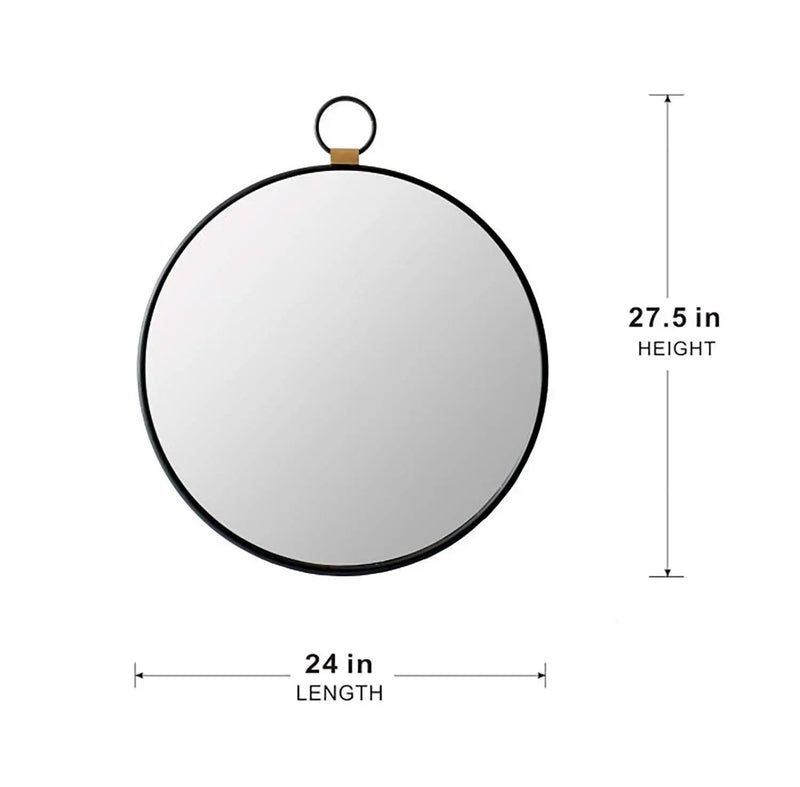 Wall Mirror With Frame, Contemporary Minimalist Accent Mirror For Living Room, Foyer, Entryway, Bedroom - Black by Unique Piece Furniture