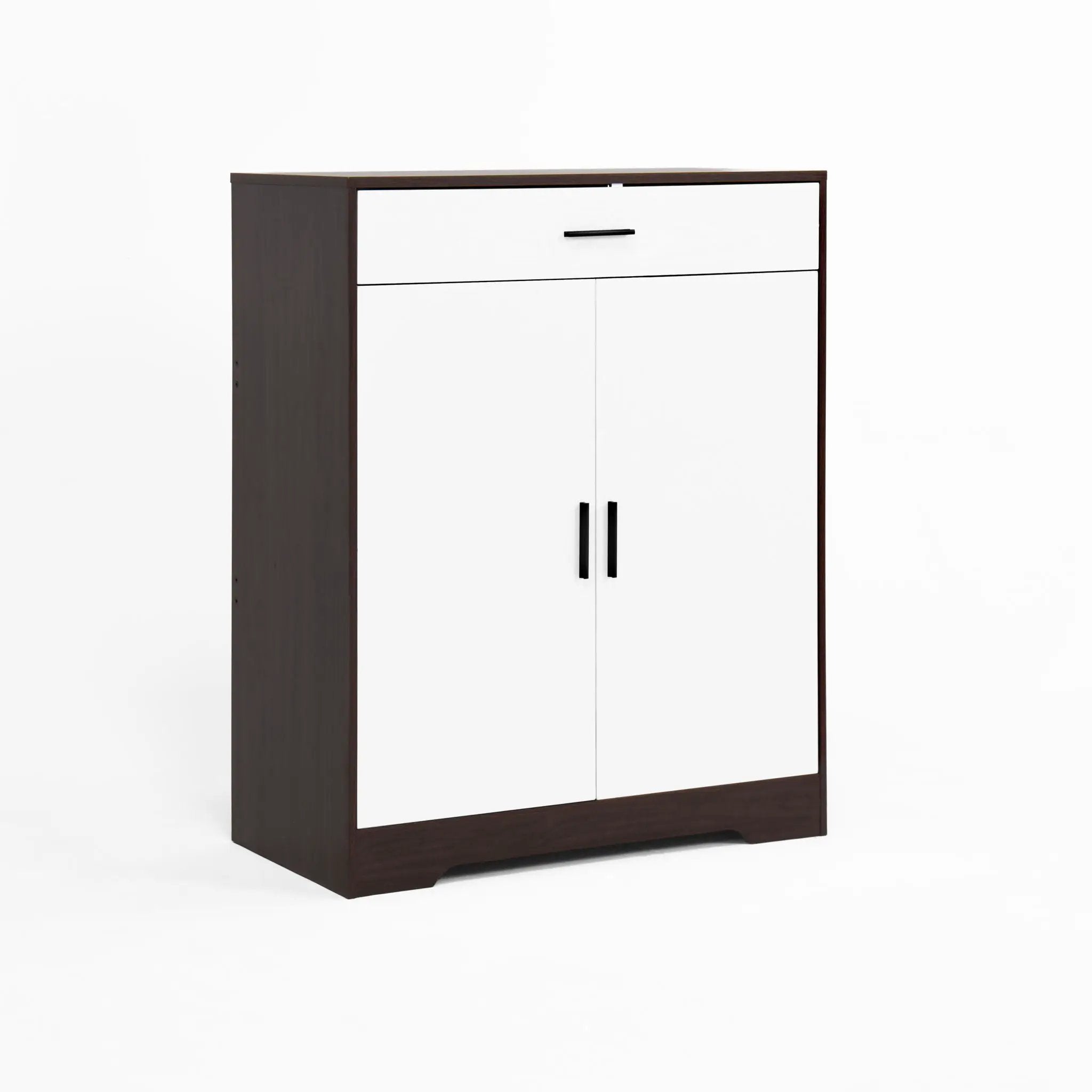 Freestanding Wooden Shoe Cabinet, 4 Tier Organizer With Drawer by Unique Piece Furniture