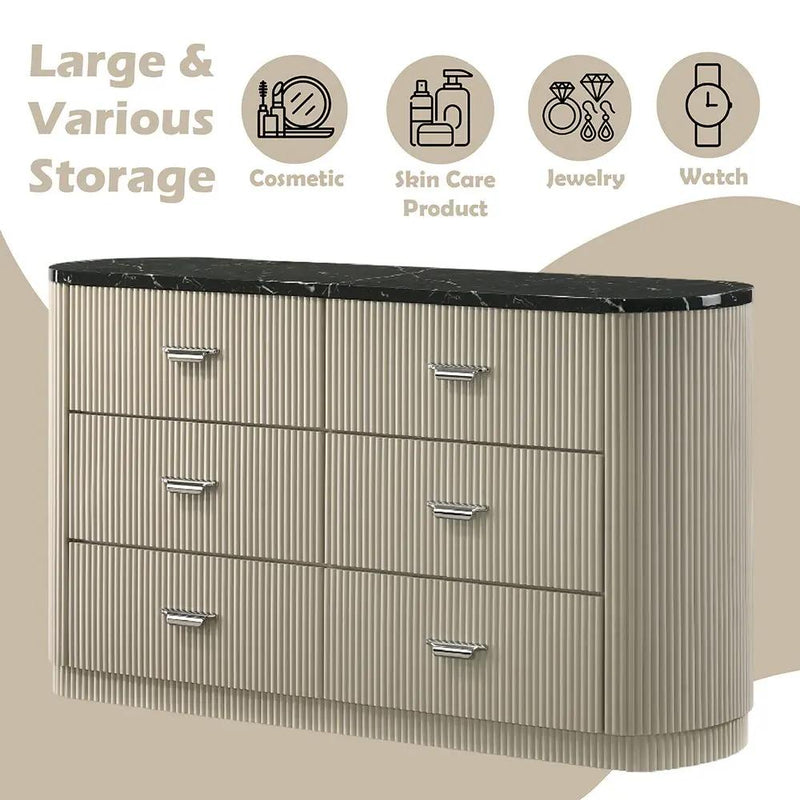Travonte - Dresser - Gray / Beige by Unique Piece Furniture