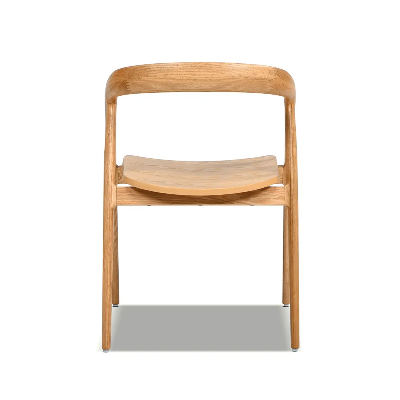 Simeon - Scandinavian Sculpted Dining Chair - Warm Natural Brown by HouseOfZazla