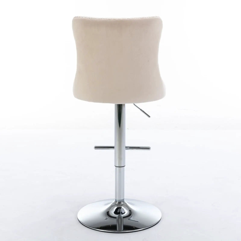 Swivel Barstools Adjusatble Seat Height From 25-33", Modern Upholstered Base Bar Stools With Backs Comfortable Tufted For Home Pub And Kitchen Island (Set of 2) by Unique Piece Furniture