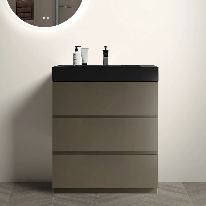 Alice - Bathroom Vanity With Sink, Large Storage Freestanding Bathroom Vanity For Modern Bathroom, One-Piece Sink Basin Without Drain And Faucet by Unique Piece Furniture