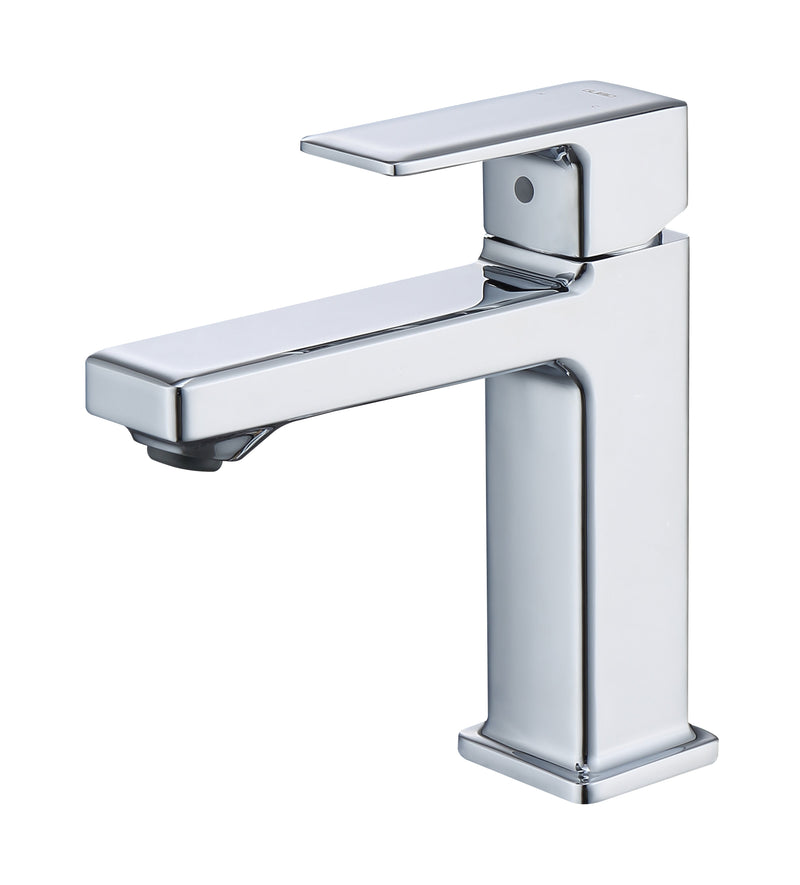 Chrome Single Hole Bathroom Faucet with Two 9/16" Hoses by HouseOfZazla