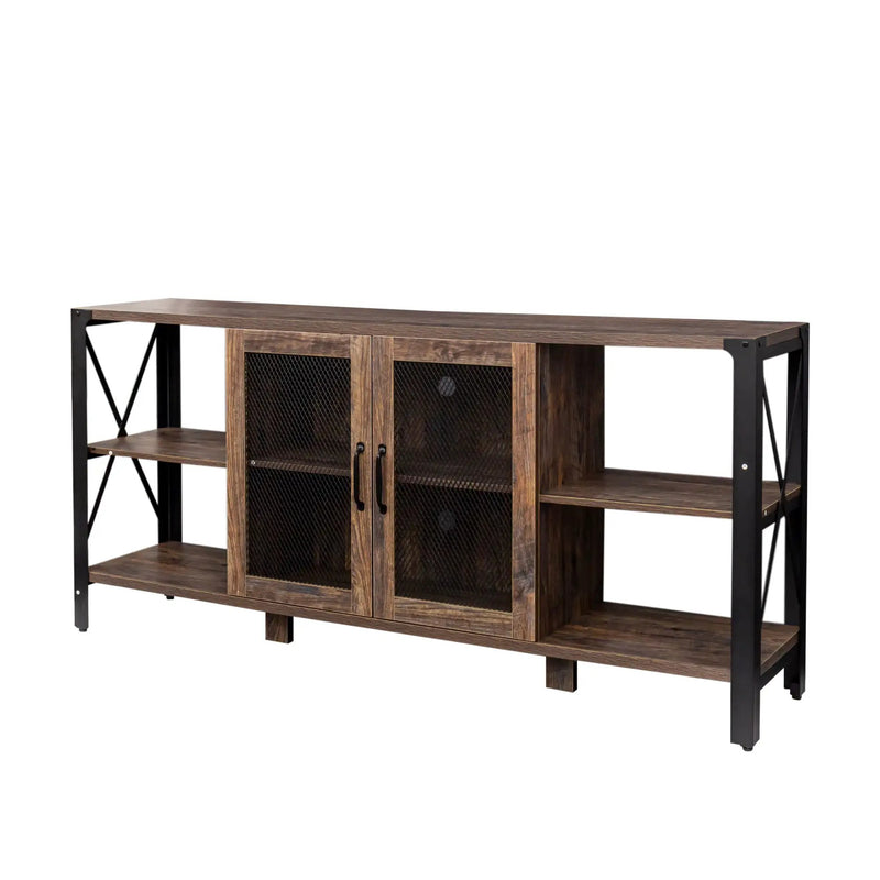 Industrial 80 Inch TV Stand for Living Room & Bedroom by HouseOfZazla