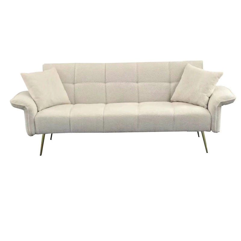 Convertible Double Futon Sofa Bed With Folding Armrests For Living Rooms by HouseOfZazla