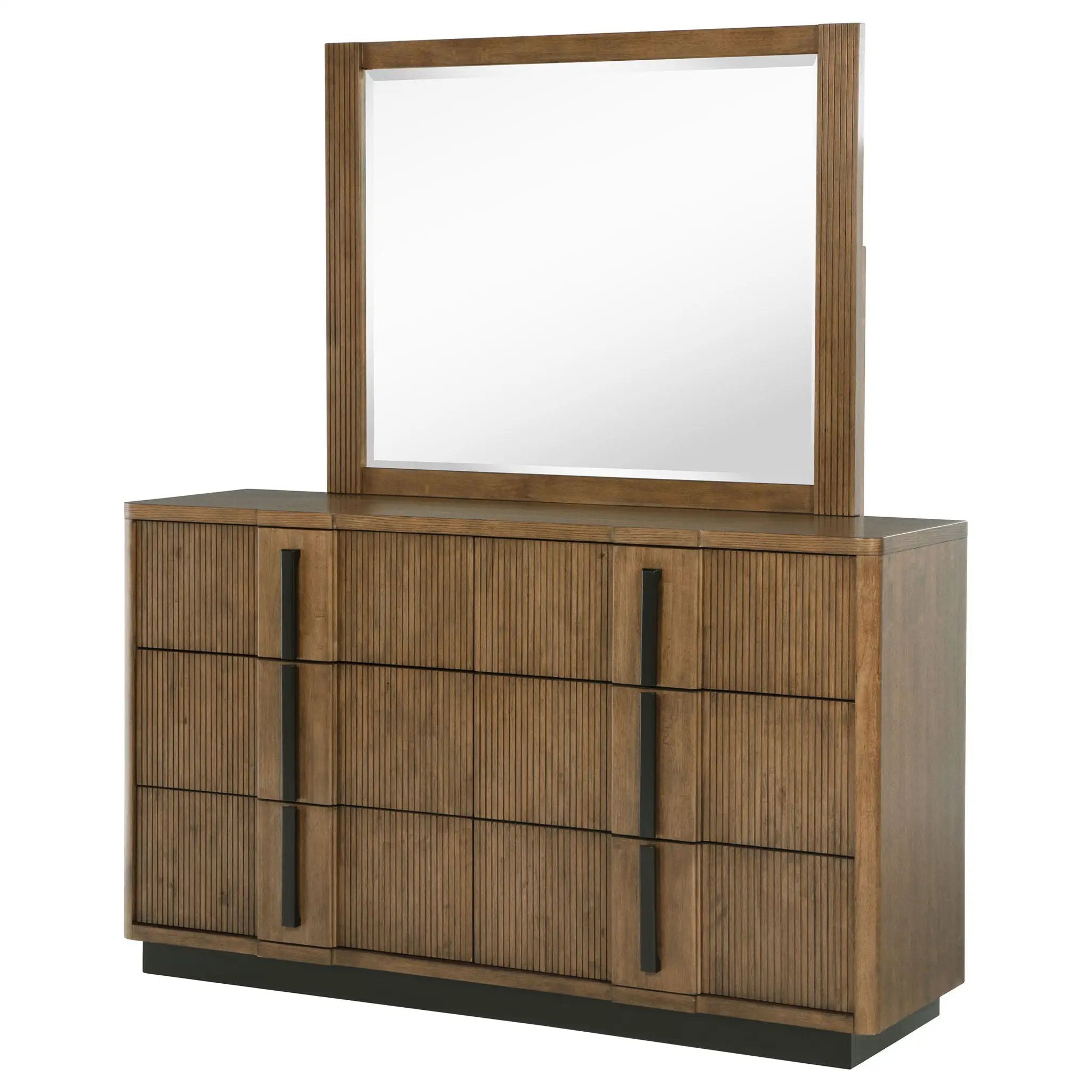 Terrace 6-drawer Dresser and Mirror Ash Brown by Unique Piece Furniture