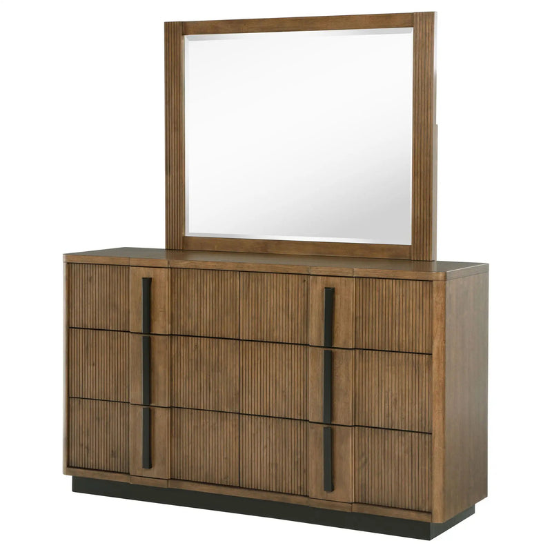 Terrace 6-drawer Dresser and Mirror Ash Brown by Unique Piece Furniture