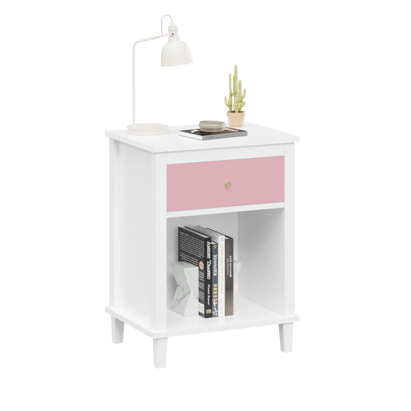 Nightstand With 1 Drawer 1 Shelf by HouseOfZazla