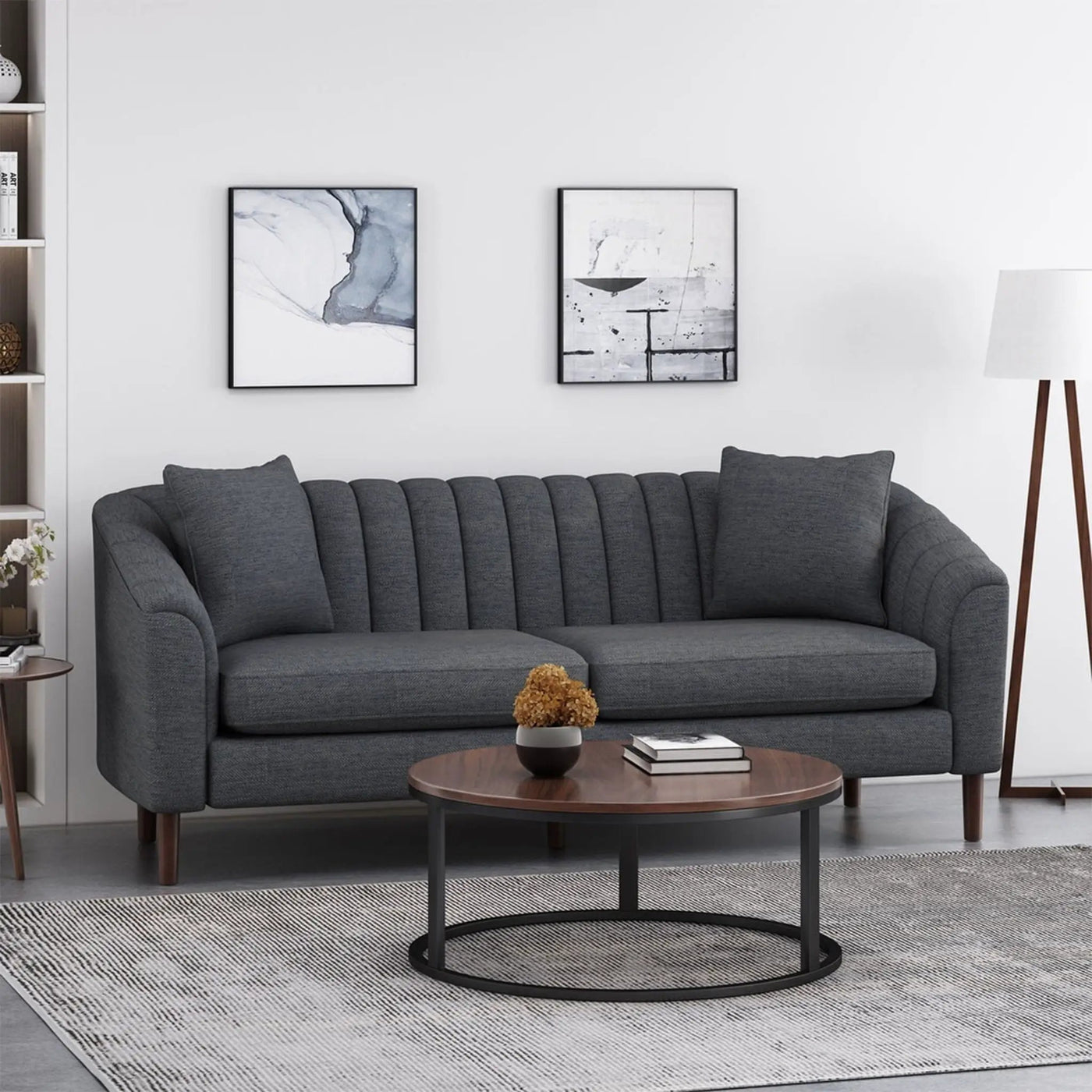 Contemporary 3 Seater Sofa With Plush Accents by HouseOfZazla