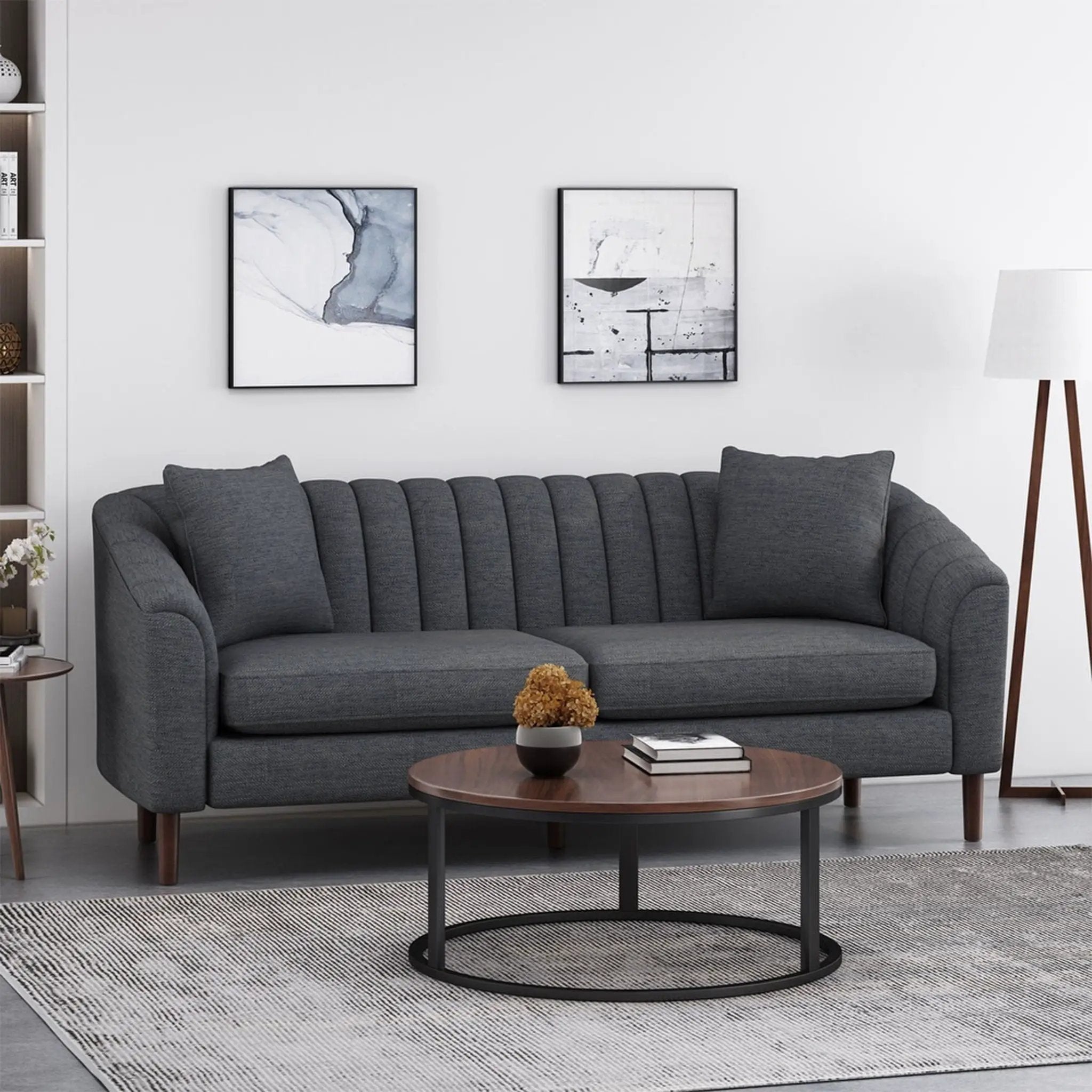 Contemporary 3 Seater Sofa With Accents by HouseOfZazla