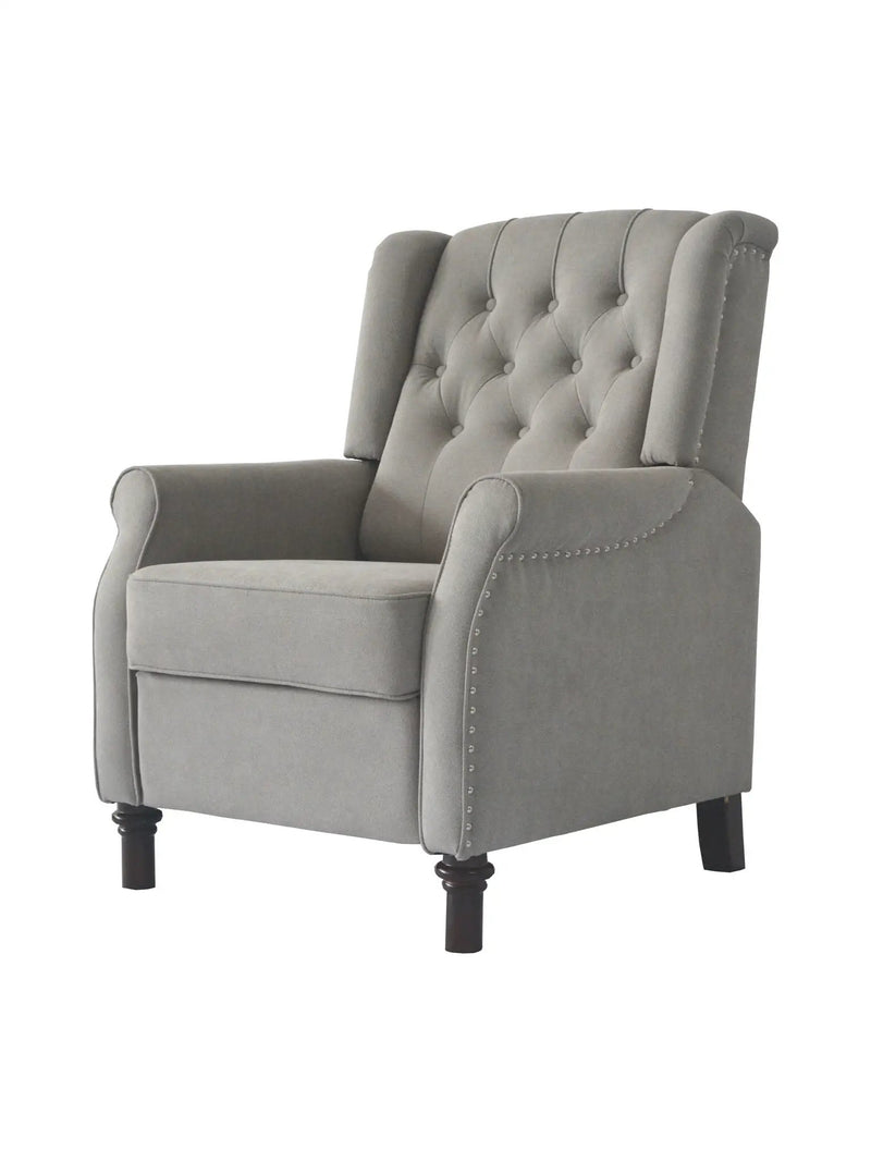 Brand New Recliner Sofa Cozy Soft Living Room Sofa Chair - Light Gray by Unique Piece Furniture