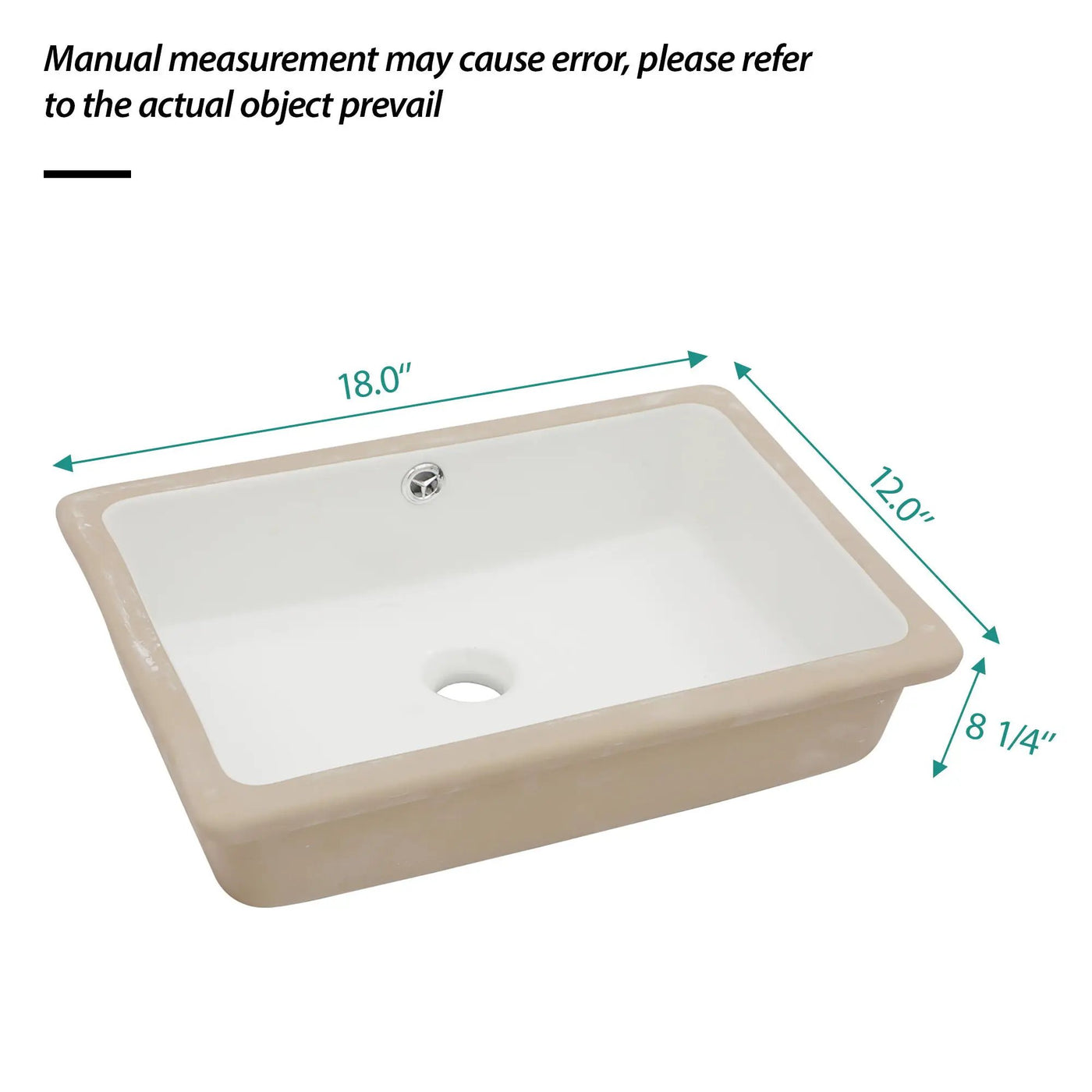 Modern Ceramic Rectangular Undermount Bathroom Sink With Overflow by HouseOfZazla