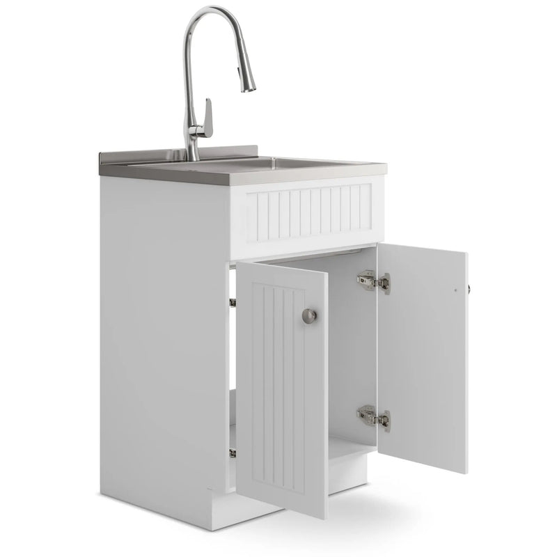 Beckham - Laundry Cabinet & Faucet And Stainless Steel Sink by Unique Piece Furniture