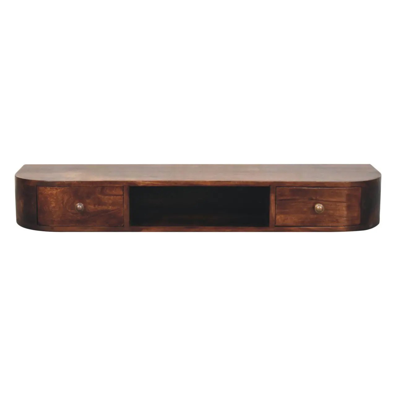 Lunar - Floating Console With 2 Drawer - Chestnut by Unique Piece Furniture