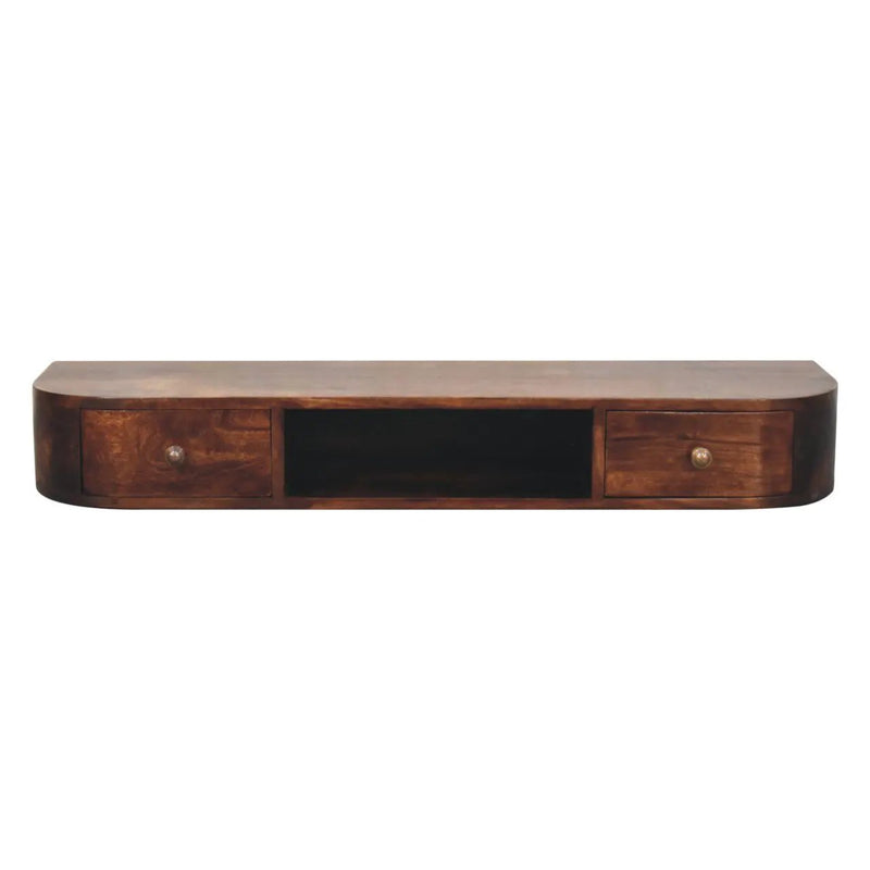 Lunar - Floating Console With 2 Drawer - Chestnut by Unique Piece Furniture