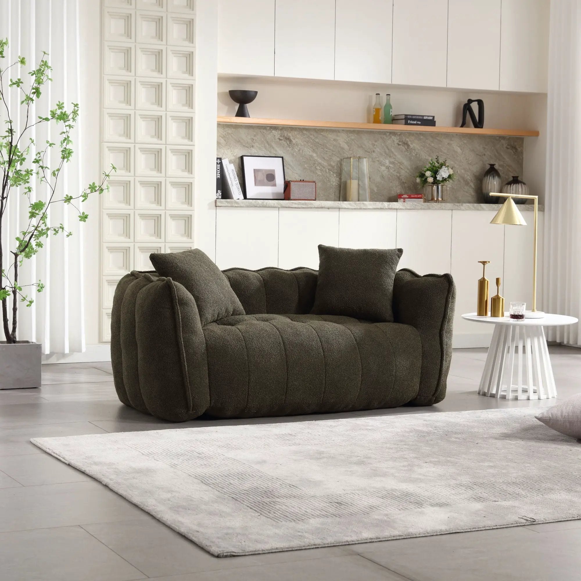 Cozy Beanbag Chair With High Resilience Foam Core For 2 by HouseOfZazla