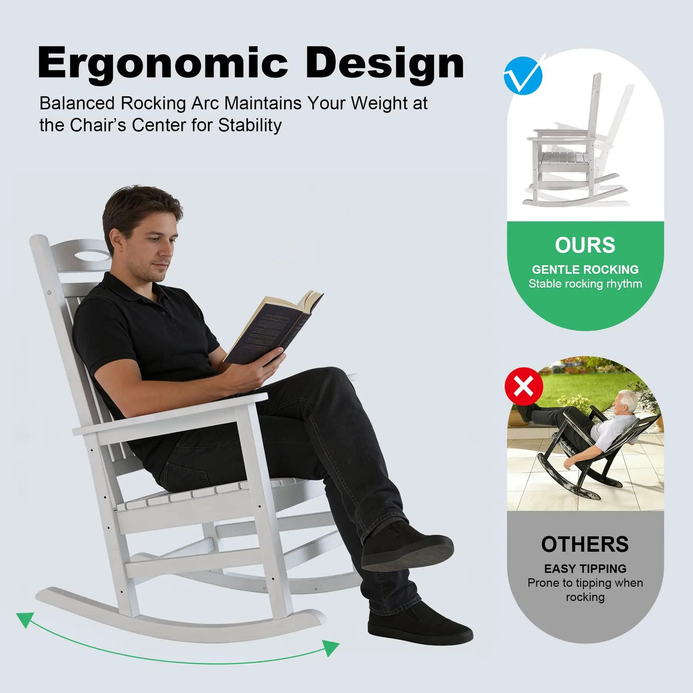 Outdoor Rocking Chair Set of 2 by HouseOfZazla
