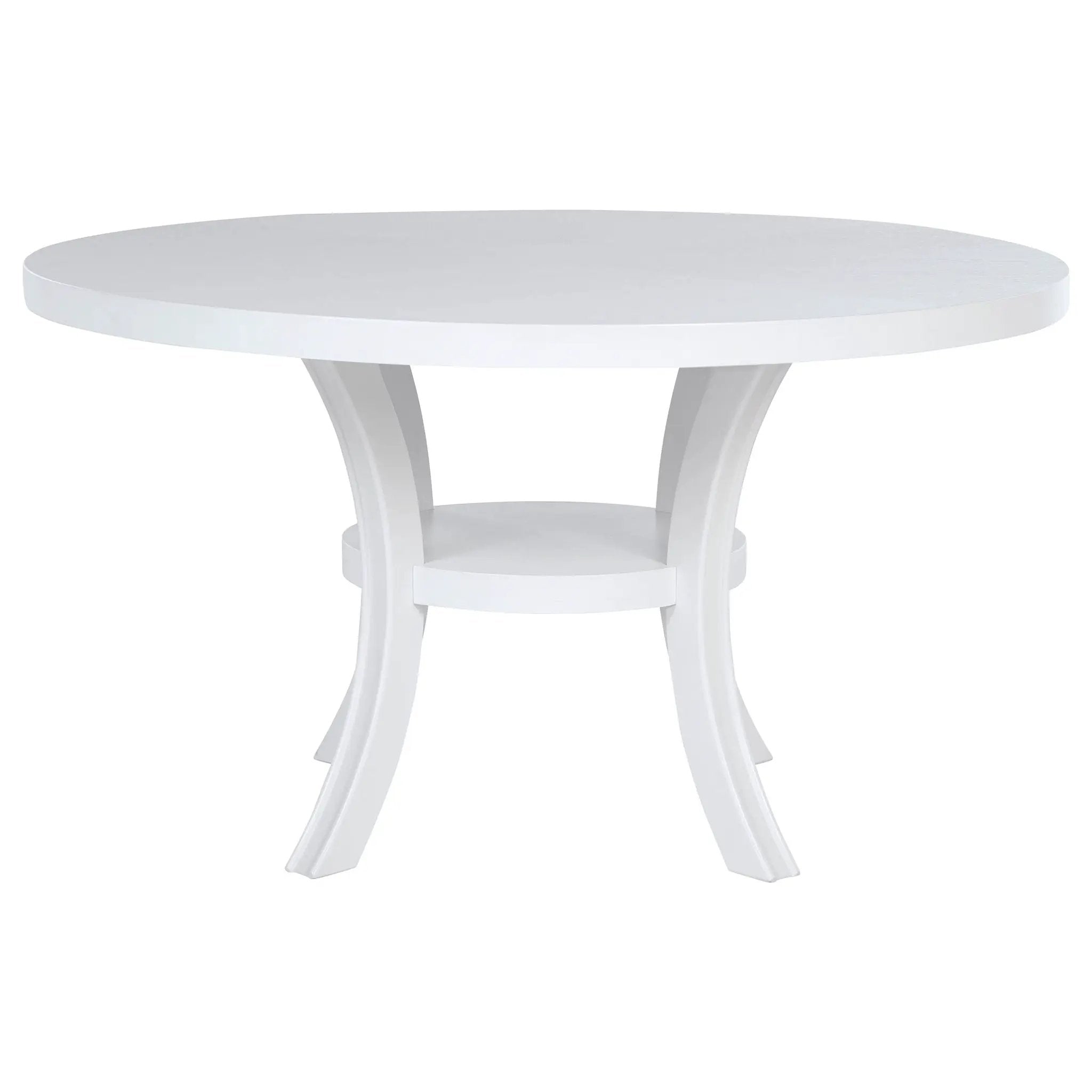 Judd 7-piece 54-inch Round Wood Dining Table Set Pearl White by Unique Piece Furniture