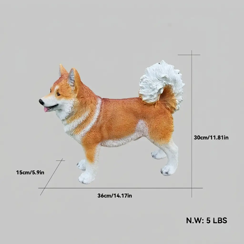 Lifelike Shiba Inu Dog Statue by HouseOfZazla