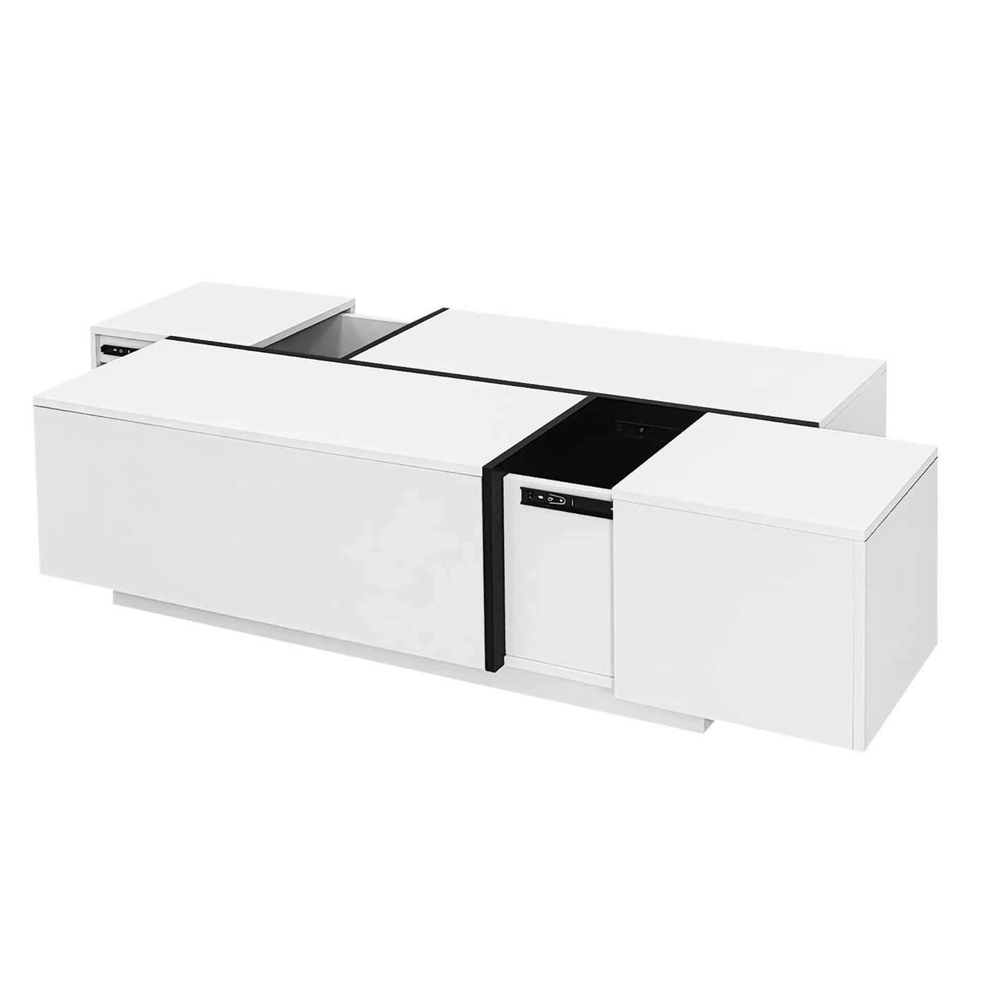 Extendable Coffee Table With 2 Hidden Storage Space And 2 Drawers For Living Room by HouseOfZazla