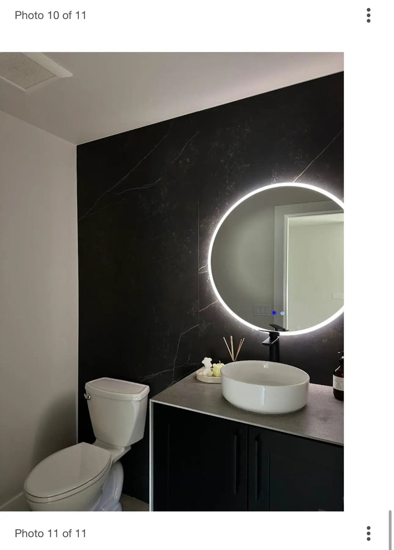 Zeek 30" BackLit LED Round Bathroom Wall Mirror MARD30 by ZEEK