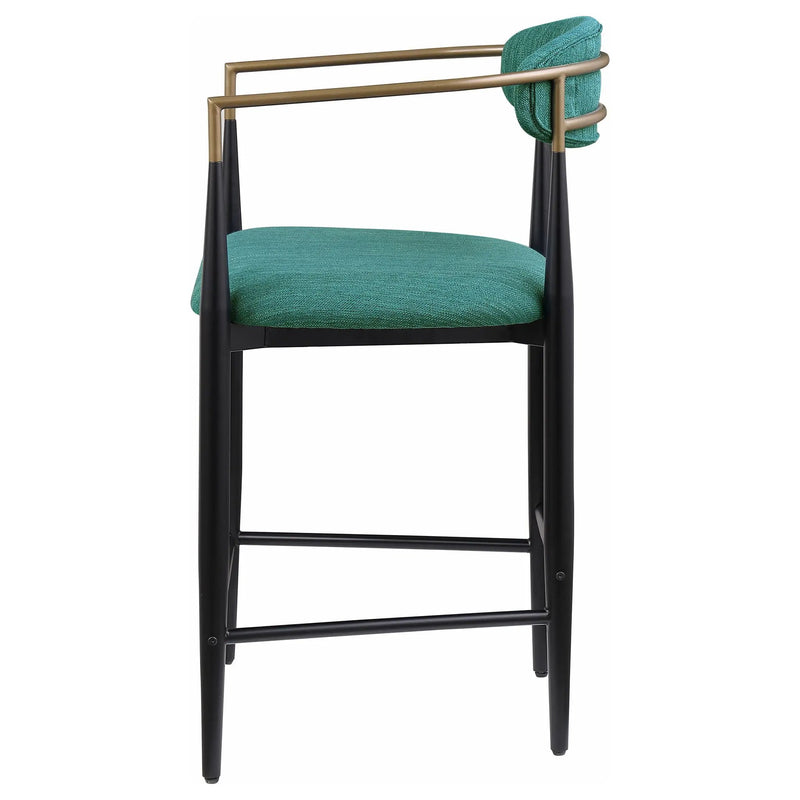 Tina Fabric Upholstered Counter Chair Green (Set of 2) by Unique Piece Furniture