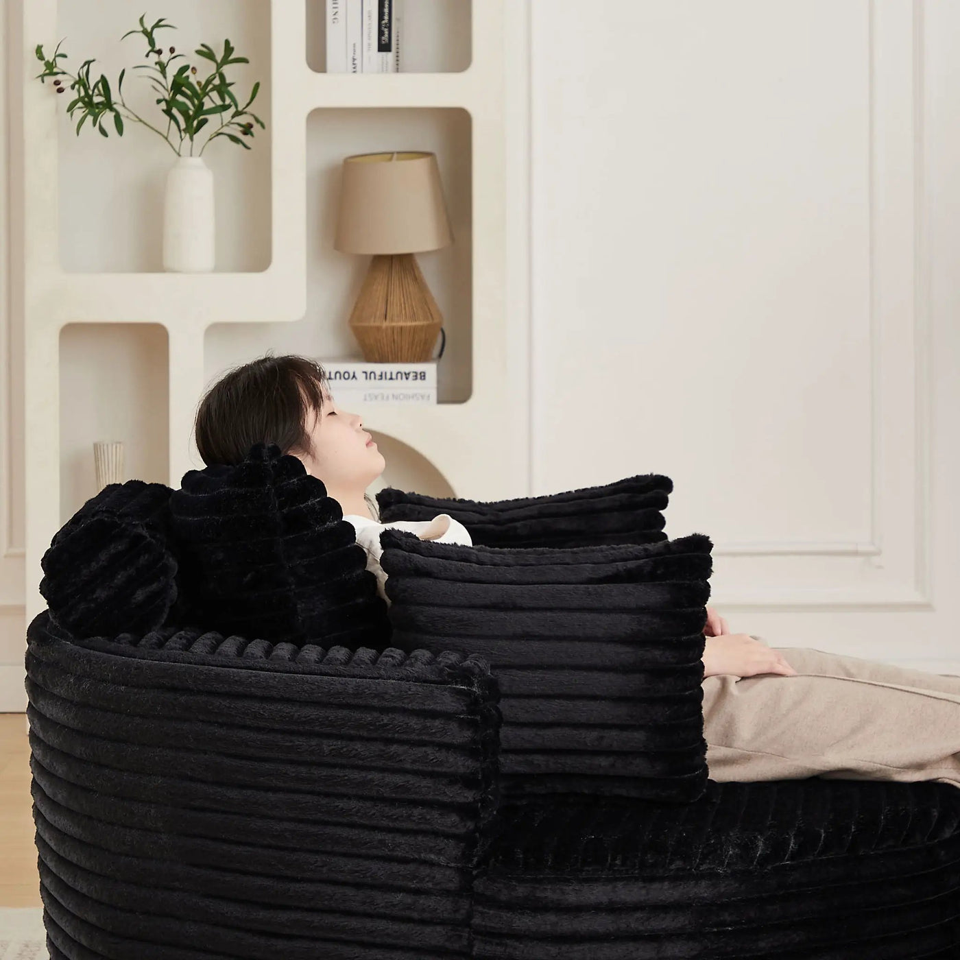 Modern Single Sofa With Backrest Pillow For Living Room by HouseOfZazla