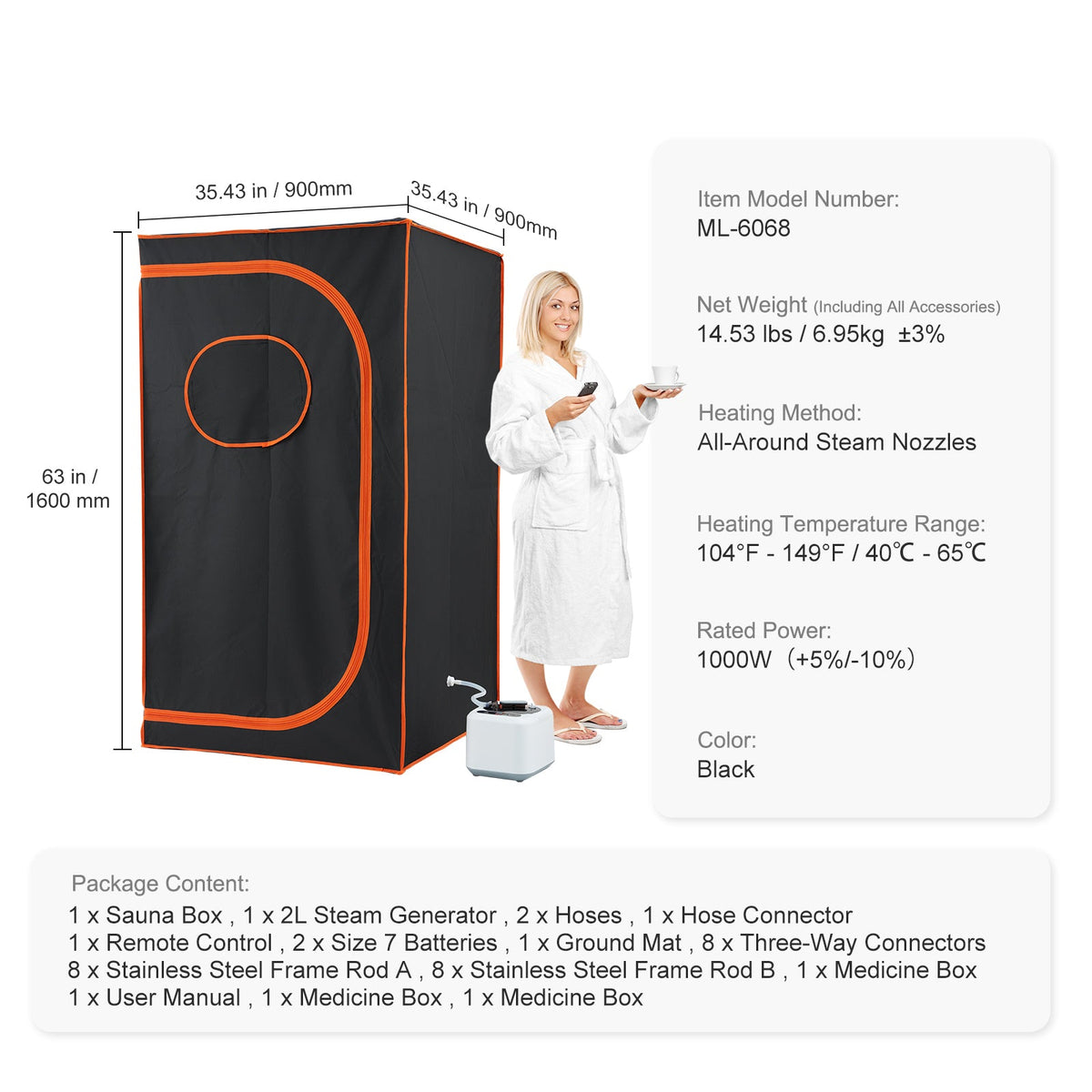 Portable Steam Sauna Tent Full Size, photo 8 of 9