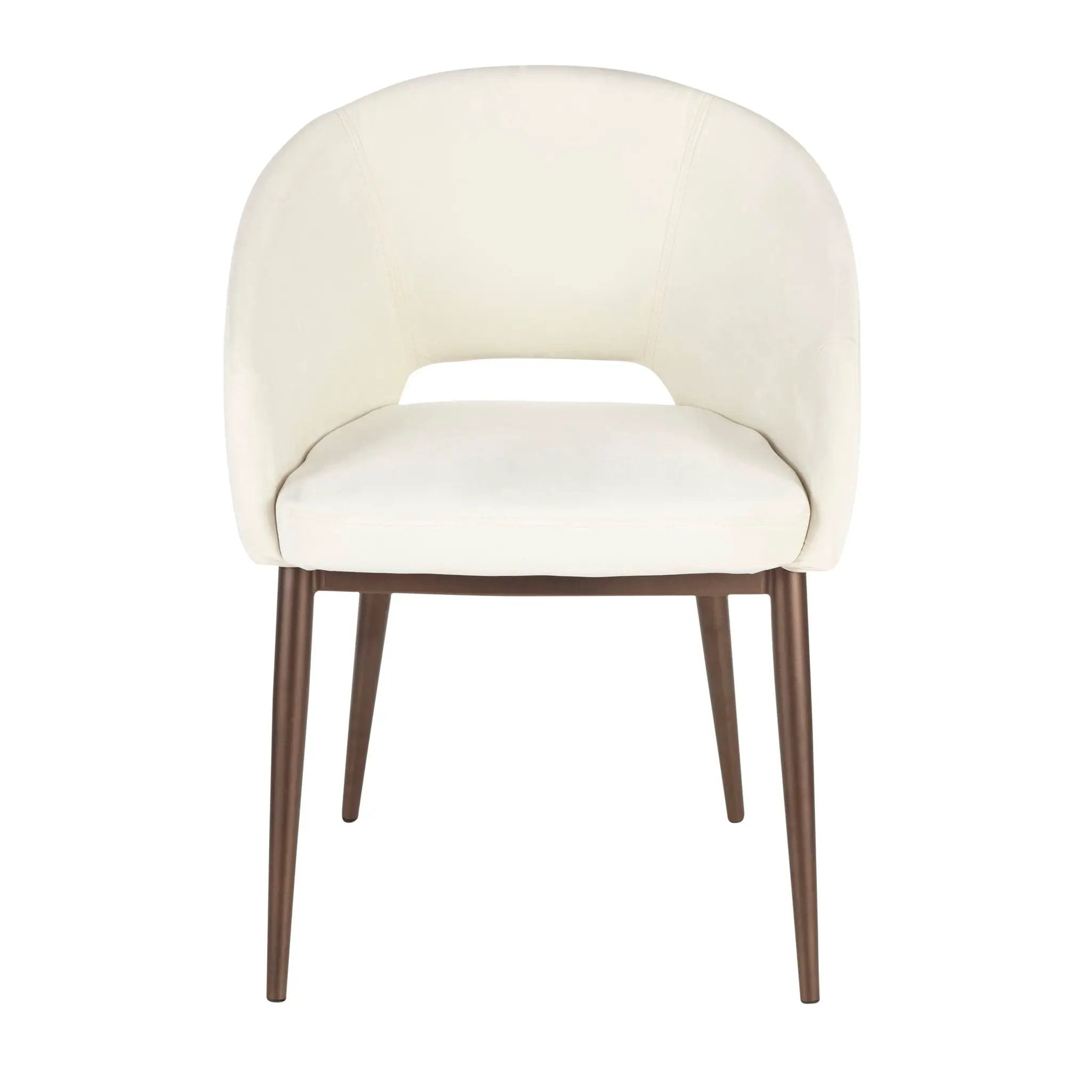 Renee - Contemporary Chair - Cream / Copper by HouseOfZazla