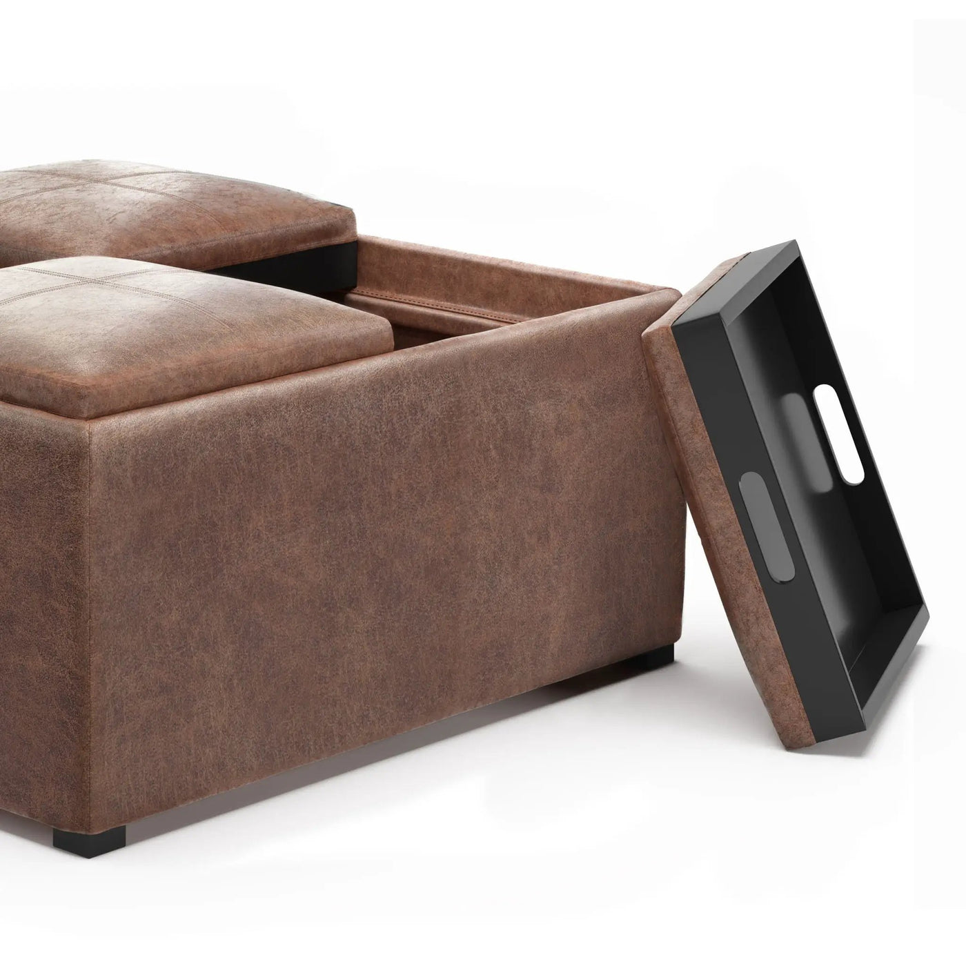 Avalon - Square Coffee Table, Storage Ottoman by HouseOfZazla