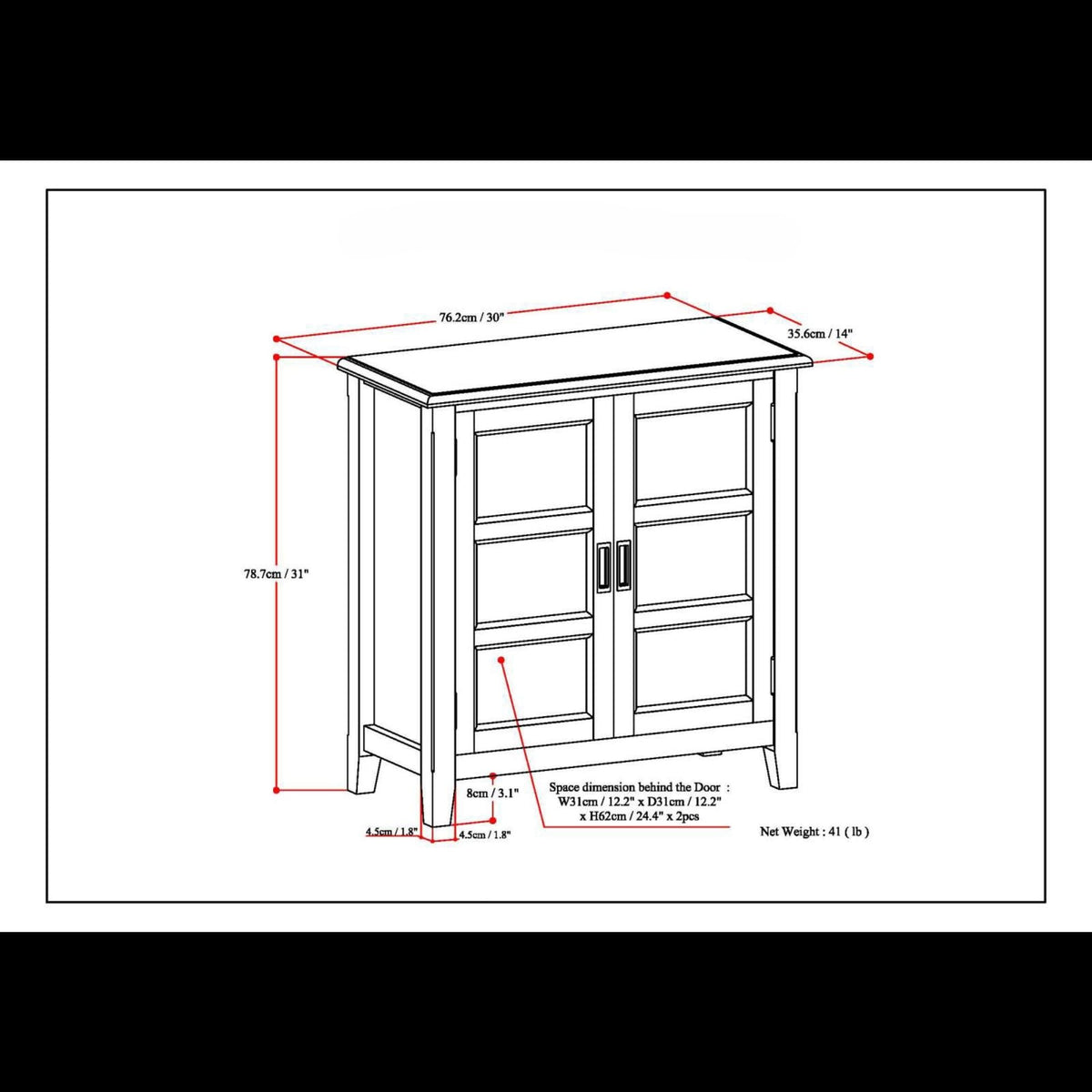 Handcrafted Low Storage Cabinet with Adjustable Shelves - Multiple Colors, photo 14 of 40