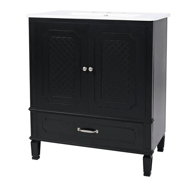 Bathroom Vanity With Sink, Soft Closing Door, Multi Functional Storage