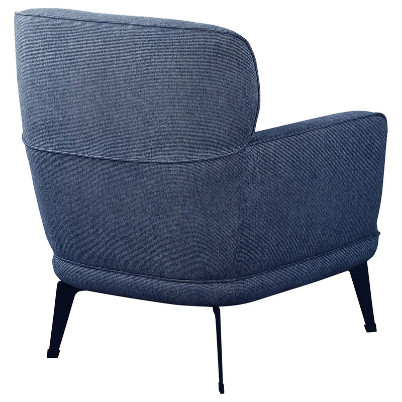 Andrea Upholstered Crescent Arm Accent Chair Blue by Unique Piece Furniture