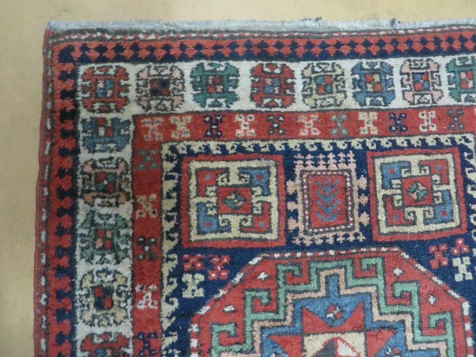 3 '4" X 10' Vintage Handmade Turkish Kazak Caucasian Wool Runner Rug Red Nice by Jewel Rugs