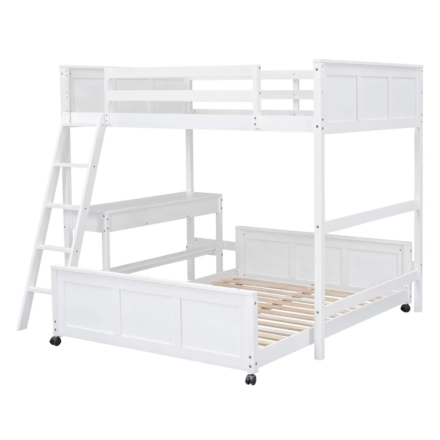 Full Over Full Bunk Bed With Desk by Unique Piece Furniture