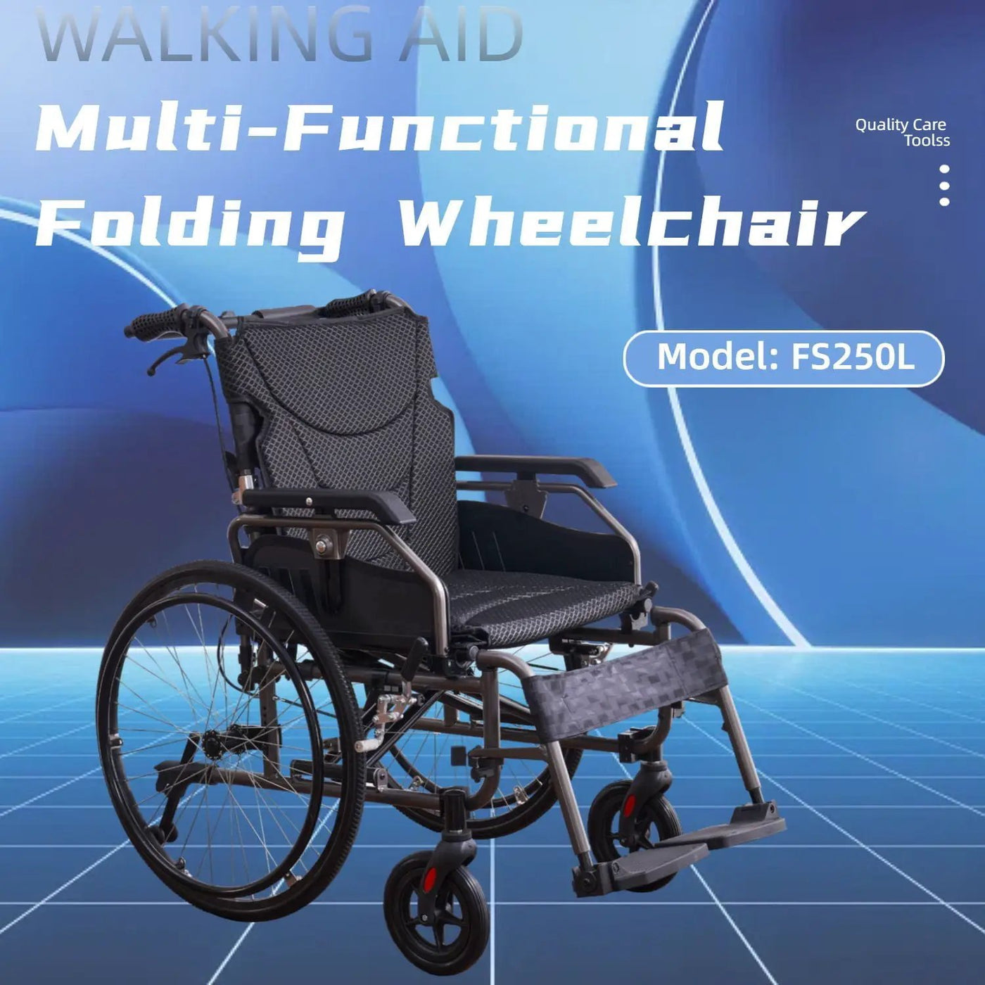 Premium Foldable Transport Wheelchair for Adults by HouseOfZazla