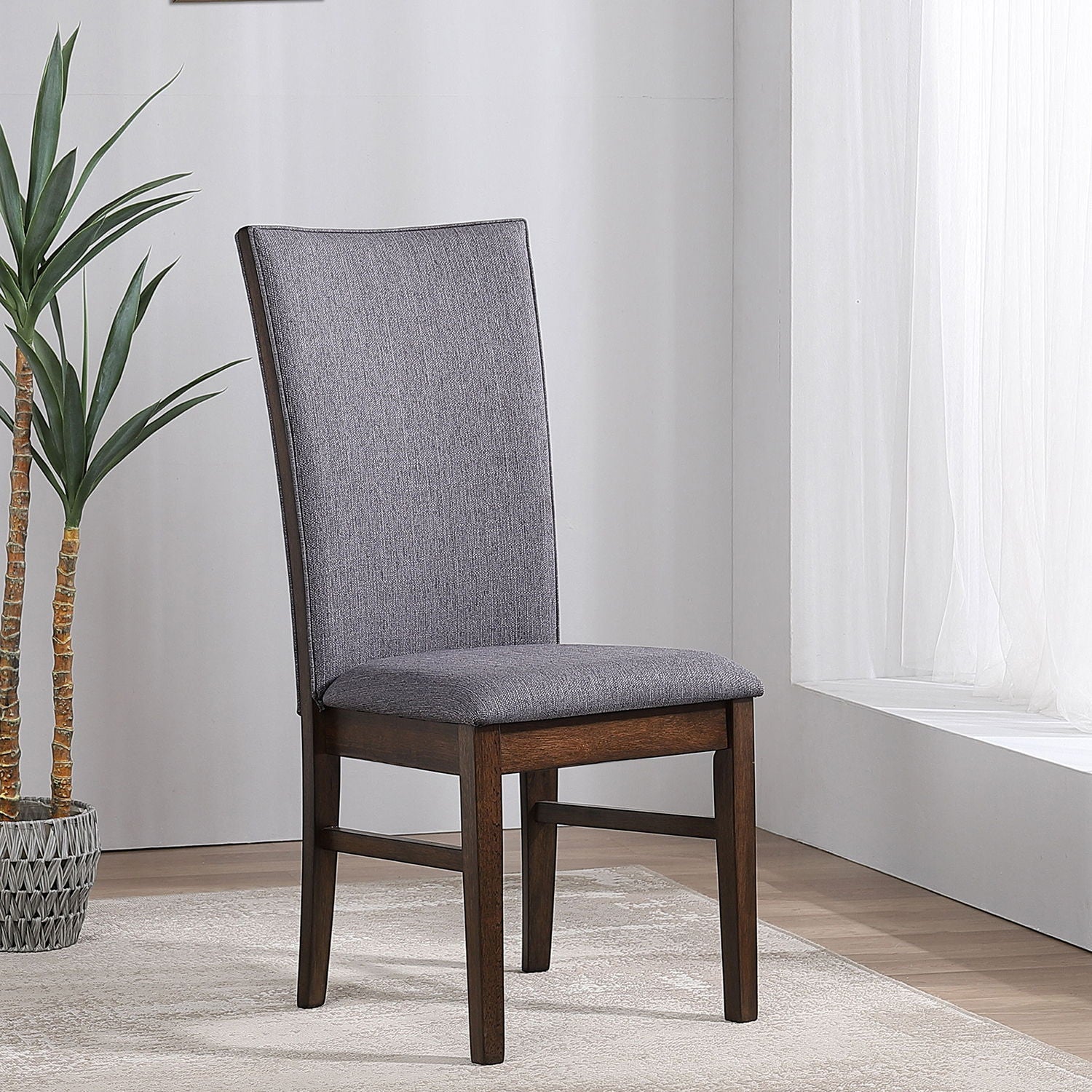 Wawona - Upholstered Dining Side Chair (Set of 2) - Gray by HouseOfZazla