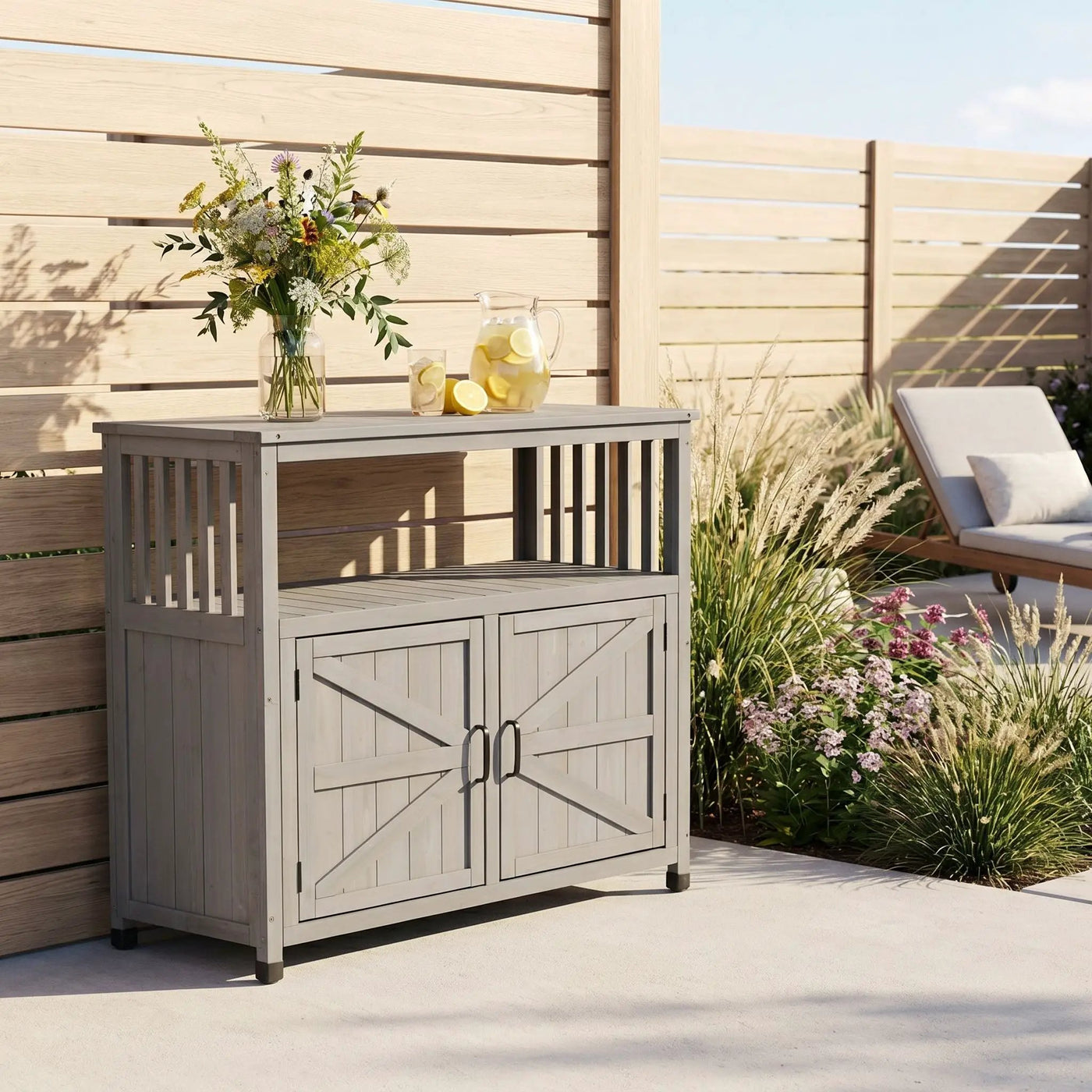 Patio Bar Table Set With Storage by HouseOfZazla