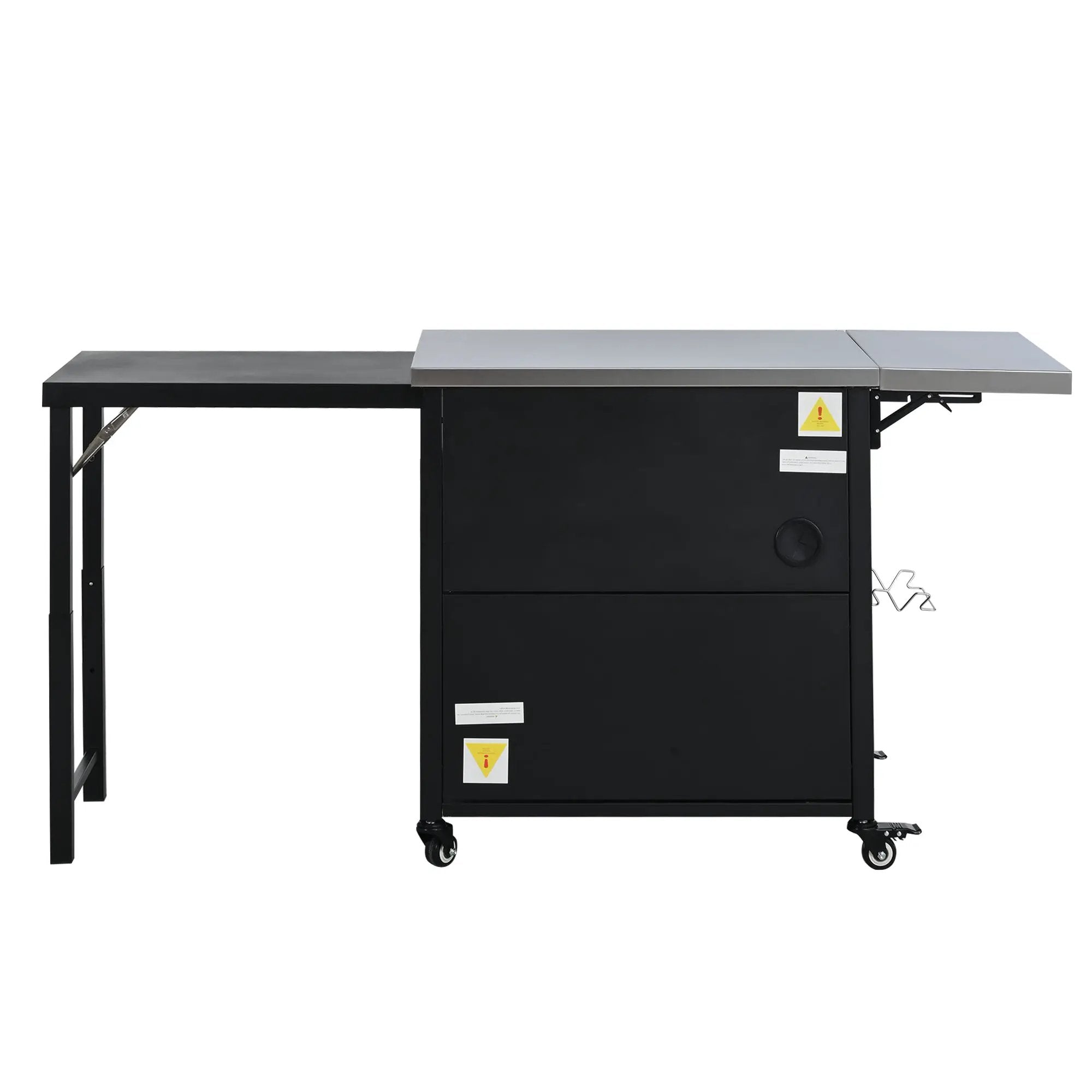 Foldable Outdoor Prep Station BBQ Cart Patio Dining Cart by HouseOfZazla