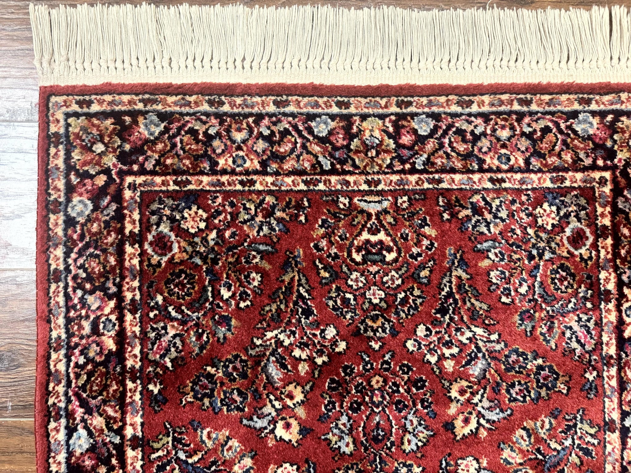 Karastan Rug 3x5 Red Sarouk #785, Karastan Wool Pile Rug, Original 700 Series, Discontinued Vintage Karastan Carpet by Jewel Rugs