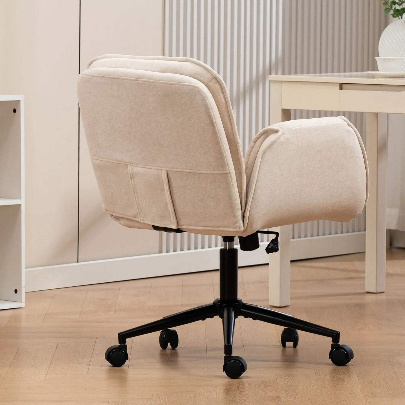 Criss Cross Swivel Desk Chair With Adjustable Armrests & Wheels For Home Office by HouseOfZazla