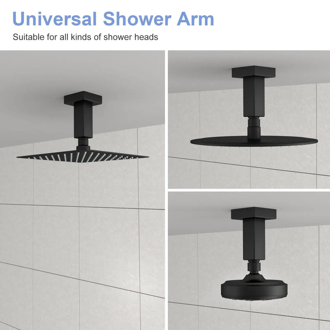 Ceiling Mounted Shower Arm With Flange Stainless Steel by HouseOfZazla