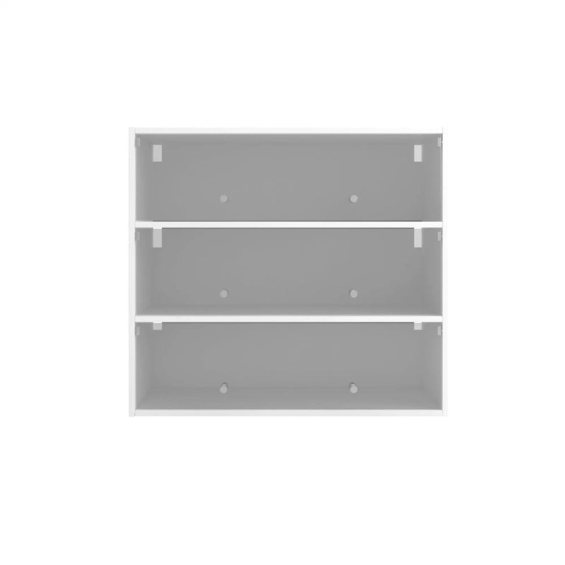 White Glass Door Shoe Storage Cabinet with RGB LED Light by HouseOfZazla