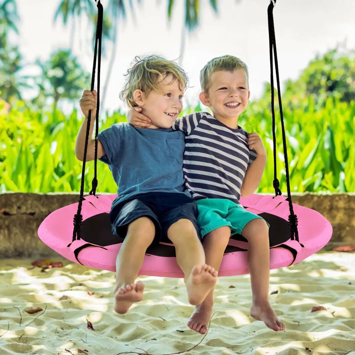 40 Inch Flying Saucer Tree Swing Indoor Outdoor Play Set by DirectDeals