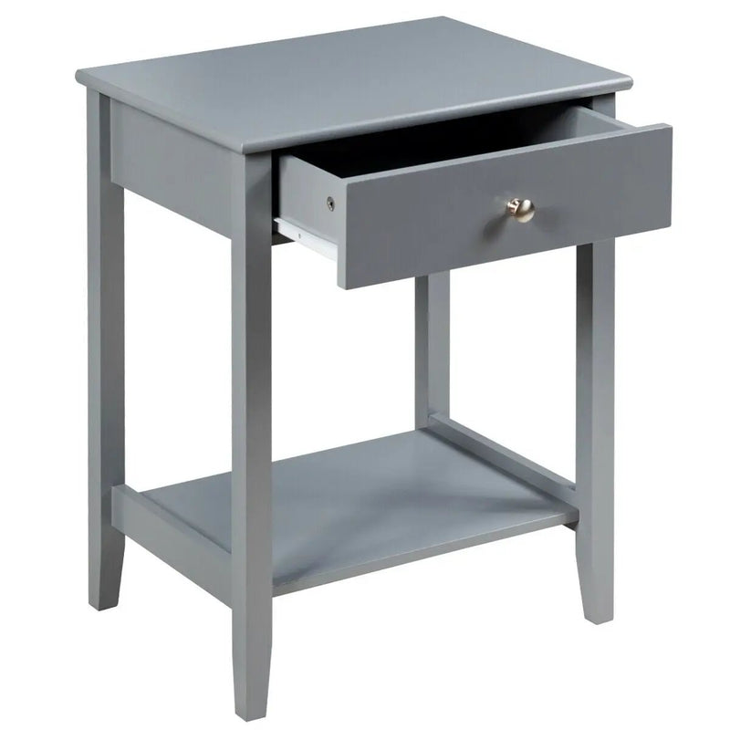 Wooden Nightstand End Table Storage Display by DirectDeals