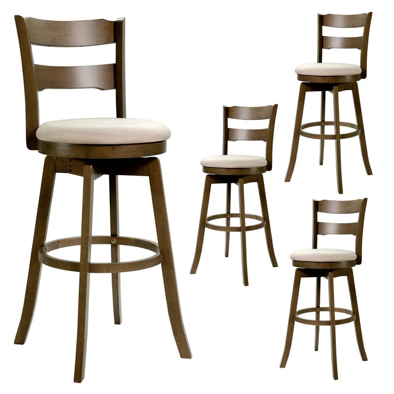 30.5 Inch Swivel Barstools with Backrest & Upholstered Seat by DirectDeals