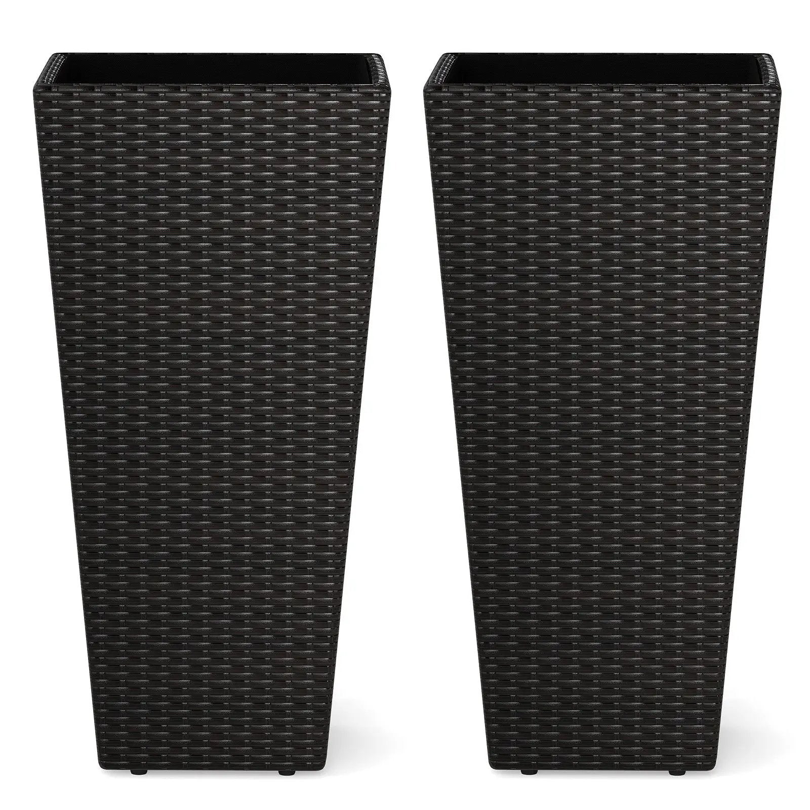 30 Inch Modern Decorative Planter Pots Set of 2 with Open-ended Base by DirectDeals